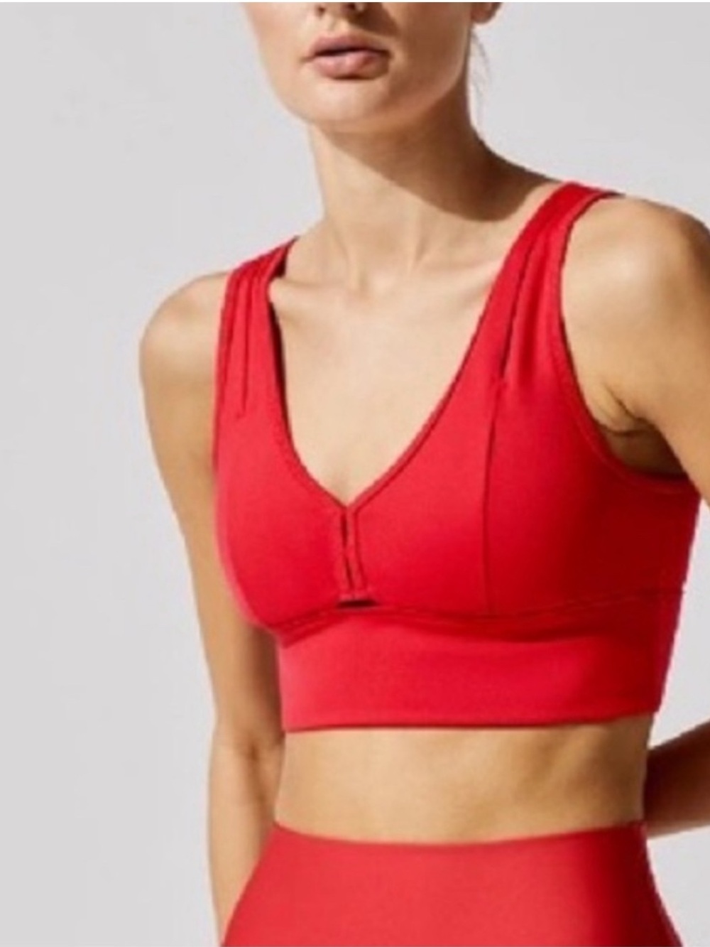 Alo Yoga Women's Red Solid United Longline Sports Bra Sport Size Medium M New
